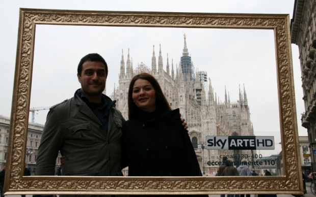 Sky Arte HD in piazza Duomo a Milano