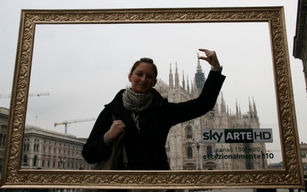 Sky Arte HD in piazza Duomo a Milano
