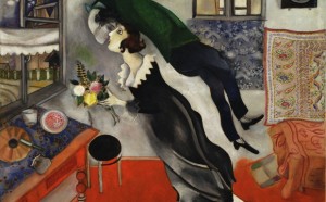 Marc Chagall, Compleanno, 1915, olio su cartone