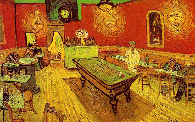 Vincent Van Gogh, (particolare) Il caffè di notte, 1888