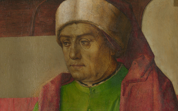 Giusto di Gand e Pedro Berruguete, Boezio, Dipinto su tavola, 97 x 63 cm, Urbino, Galleria Nazionale delle Marche © M2ADL
