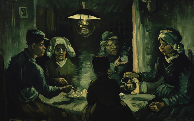 Vincent Van Gogh, (particolare) Mangiatori di patate, 1885