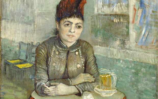 Vincent Van Gogh, (particolare) Donna al Cafè Tambourin, 1887