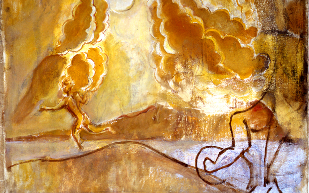 Osvaldo Licini, Arcangelo, 1919, Olio su tela, 44 x 51 cm. Courtesy: Galleria d’Arte Contemporanea “Osvaldo Licini”, Ascoli Piceno