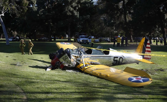 L'aereo di Harrison Ford dopo lo schianto