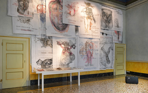 Opere di Sissi e Lara Favaretto, installazione a Palazzo Reale - Milano per la mostra Growing Roots - 15 anni del Premio Furla  