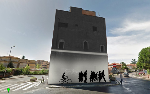 Luca Ercoli, Video Mapping Memory, urban art