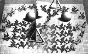 Maurits Cornelis Escher, Specchio magico, 1946, litografia, 279 x 445 mm, M.C. Escher Foundation