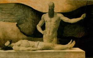 Sascha Schneider, Triumph der Finsternis (Trionfo delle tenebre), 1896, olio su tela – collezione privata