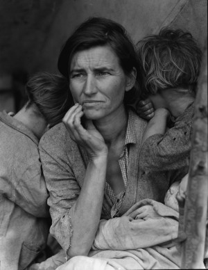 Dorothea Lange, Migrant Mother, 1936. Stampa fotografica, The Library of Congress, Washington DC