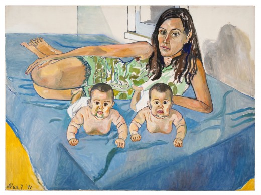 Alice Neel, Nancy and the twins, 1971. Olio su tela, 101 x 153,4 cm © Estate of Alice Neel