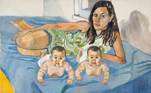 Alice Neel, Nancy and the twins, 1971. Olio su tela, 101 x 153,4 cm © Estate of Alice Neel