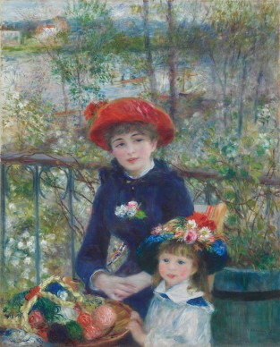 Pierre-Auguste Renoir, Two Sisters (On the Terrace), 1881. Olio su tela, 100.4 x 80.9 cm © The Art Institute of Chicago, Illinois