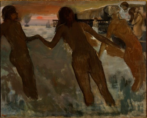 Hilaire-Germain-Edgar Degas, Peasant Girls bathing in the Sea at Dusk, 1869-75. Olio su tela, 65 × 84 cm. Private Collection, Ireland © Photo courtesy of the owner