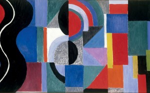 Sonia Delaunay, Syncopated rhythm, opera conosciuta anche come The Black Snake, 1967, Musée des Beaux-Arts, Nantes, France, © Pracusa 2014083