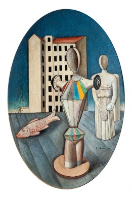 Carlo Carrà,
Ovale delle apparizioni, 1918.
Olio si tela,
cm 92 x 61.
Galleria Nazionale d’Arte Moderna, Roma
