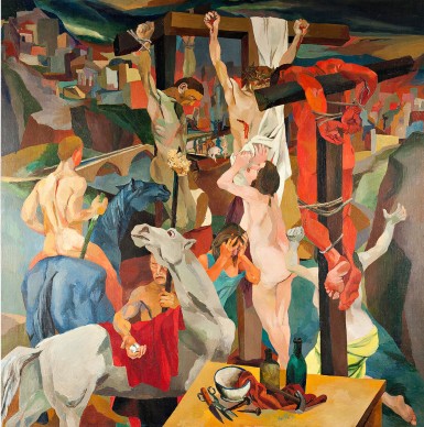 Renato Guttuso,
Crocifissione, 1940-1.
Olio su tela,
cm 200 x 200.
Galleria Nazionale d’Arte Moderna, Roma