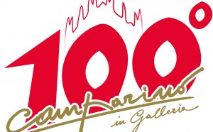 Ugo Nespolo, logo 100 anni Camparino in Galleria, Milano