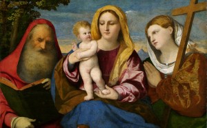 Palma il Vecchio - Madonna col Bambino tra i Santi Gerolamo ed Elena