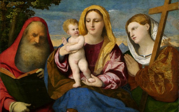 Palma il Vecchio - Madonna col Bambino tra i Santi Gerolamo ed Elena