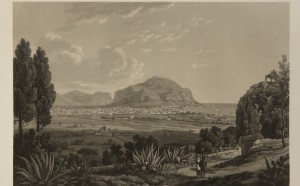 Louis Nicolas Philippe Auguste de Forbin (La Roque d’Anthéron, 1777-Parigi, 1841) Vue gènèrale de Palerme prise des hauteurs de Santa Maria di Gesù