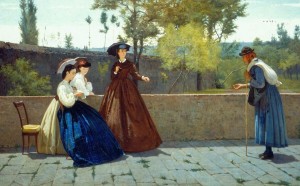 Silvestro Lega, L’elemosina, 1864, olio su tela, cm 71,8x124, collezione privata