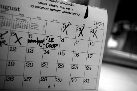 Il countdown sul calendario di Philippe Petit per il "colpo" che era prossimo a realizzare