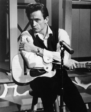 Johnny Cash nel film 'Road To Nashville', diretto da  Will Zenz, 1966. (Photo by Hulton Archive/Getty Images)