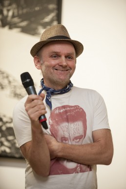 Jim Avignon durante la presentazione del programma di Sky Arte 'Muro', dedicato alla street art