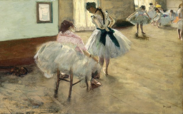 Edgar Degas, lezione di danza, particolare, 1879