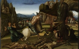 Luca Signorelli, San Giorgio e il drago, 1502-1504. Amsterdam, Rijksmuseum, Vom Rath becquets © Rijksmuseum, Amsterdam