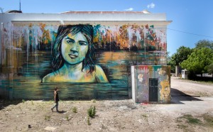 Alice Pasquini, Montevideo, Uruguay 2015, photo Jessica Stewart