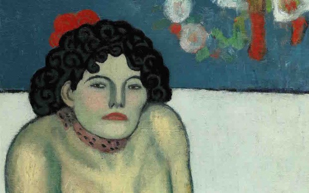Pablo-Picasso-La-Gommeuse-olio-su-tela-1901