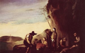 S.-Rosa,-Paesaggio-con-derelitti,-Napoli,-collezione-privata