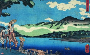Utagawa-Kuniyoshi-L’imbarcazione-a-Tamura-sulla-strada-d’Oyama-nella-provincia-di-Sagami-verso-1842-Courtesy-of-Gallery-Benyia