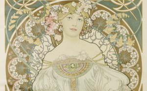 Alfons Mucha, Rêverie (F. Champenois), 1897 Litografia a colori, cm 66,3 × 51 Richard Fuxa Foundation Foto: © Richard Fuxa Foundation