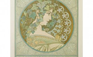 Alfons Mucha, Le Lierre et Le Laurier (La Lierre), 1901, Litografia a colori, cm 60,6 × 45. Richard Fuxa Foundation. Foto: © Richard Fuxa Foundation