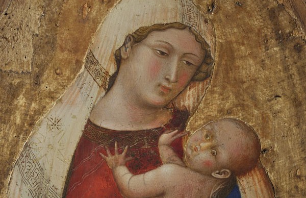 Ambrogio lorenzetti Polittico-di-San-Pietro Madonna con bambino