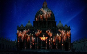 Fiat-Lux-illuminare-la-nostra-casa-comune-Basilica-di-San-Pietro Roma Giubileo 2015