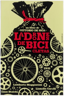 Giselle Monzón, manifesto del film Ladri di biciclette diretto da Vittorio De Sica, Coll. Bardellotto Centro Studi Cartel Cubano