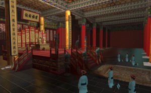 Città proibita pechino ricostruzione 3d mao museo arte orientale torino Trono_Prospettica