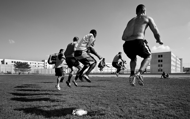 Italy, Bollate prison, training of the football team
