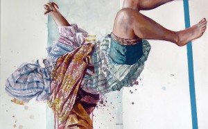 Fintan Magee. The Overdose _ Acrylic and oil on paper _ 65x90 cm, 2016