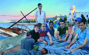 LIU XIAODONG, Refugees 4 (Rifugiati 4), 2015, olio su tela, 220 x 300 cm, Courtesy the artist and Massimo De Carlo, Milano/London/ Hong Kong