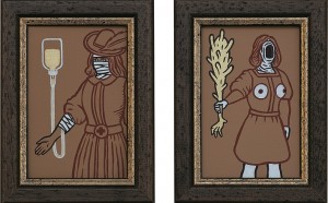 ANTONIO SORRENTINO, Corte dei Miracoli 06, acrilico su cartone telato, LGT