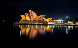 Vivid Sydney 2016, Opera House, Lighting The Sails, Songlines. Photo Credit - James Horan/Destination NSW