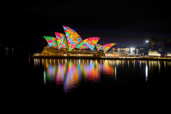 Vivid Sydney 2016, Opera House, Lighting The Sails, Songlines. Photo Credit - James Horan/Destination NSW