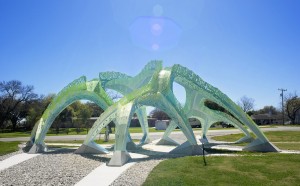 marc fornes spineway san antonio texas scultura alluminio