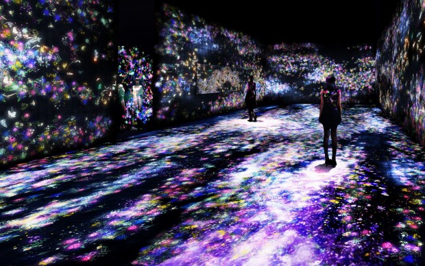 teamlab installazione multimediale flowers and people california