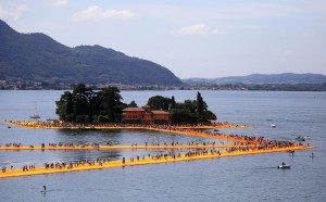 Christo and Jeanne-Claude, The Floating Piers, 2016, Lago d'Iseo. Photo MARCO BERTORELLO/AFP/Getty Images
